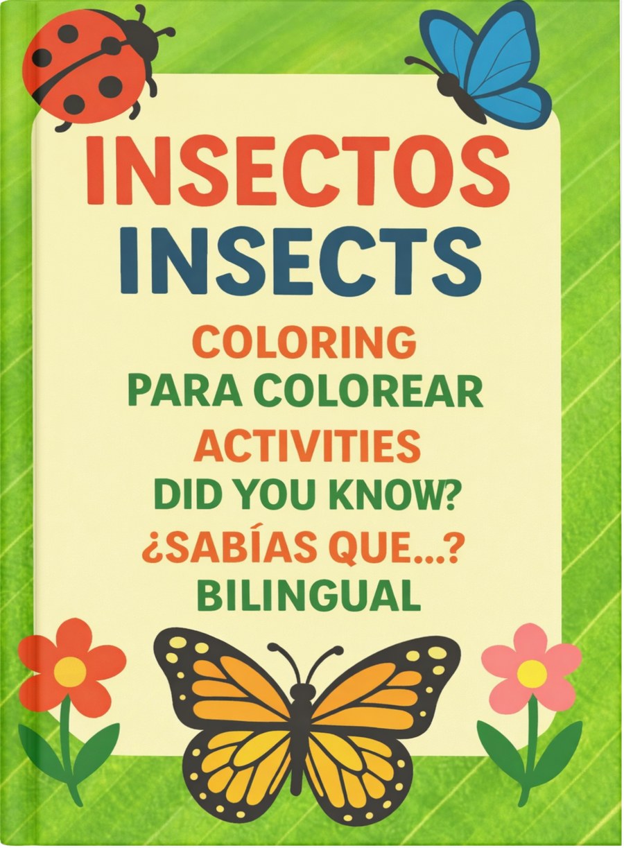 Insectos: Libro para colorear